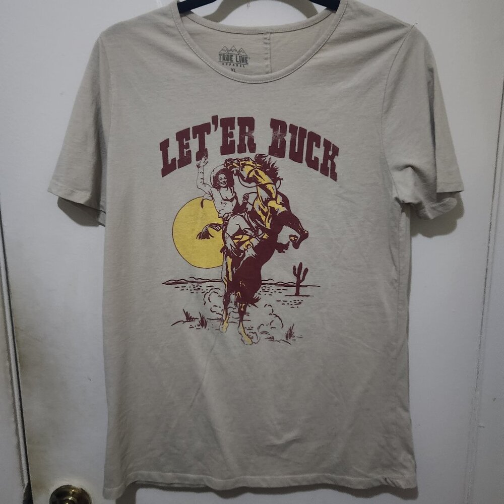 True Line Apparel Cowgirl Graphic Tee Multi Color Size Extra Large Final